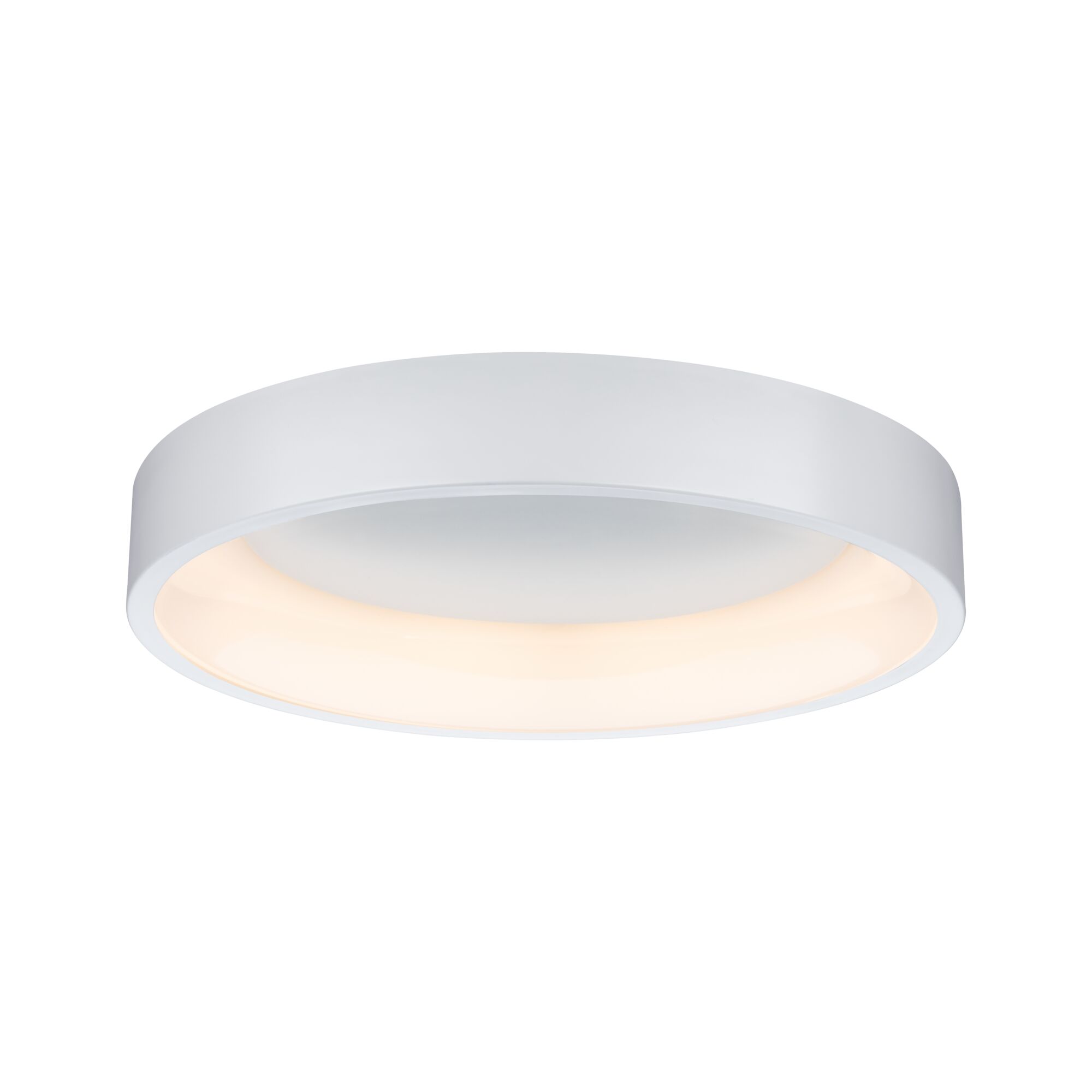 Ronde witte kunststof plafondlamp met warm wit LED-licht voor woonruimtes