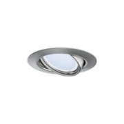 Spot encastré rond en acier inoxydable brossé avec lumière LED blanche pour éclairage intérieur moderne