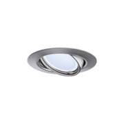 Spot encastré rond en acier inoxydable brossé avec lumière LED blanche pour éclairage intérieur moderne