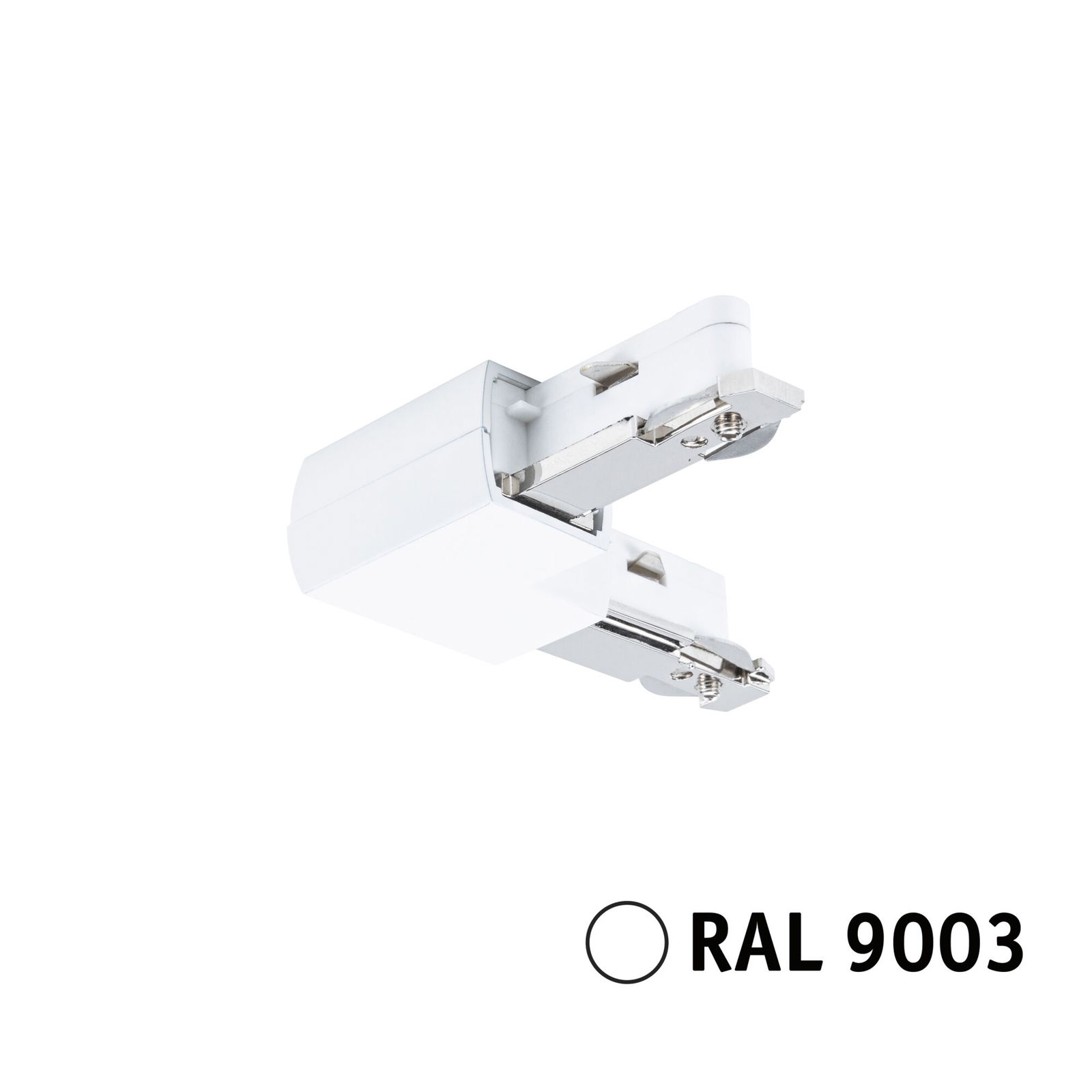 URail Connecteur Pièce en L 62x62mm max. 1000W Blanc signal