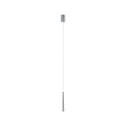 Smukła lampa wisząca z szczotkowanego aluminium w kolorze srebrnym, nowoczesny design do wnętrz