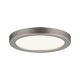 Rond LED-plafondpaneel van mat zilverkleurig aluminium met witte diffuser voor moderne verlichting