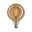 1879 Filament 230 V LED Globe G125 E27 250lm 4W 2000K dimbaar Goud Ronde LED-lamp met spiraalvormig gloeidraad in amberkleurig glas voor sfeerverlichting