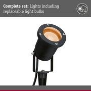LED Garden spotlight Spot insect friendly IP65 round 92mm 2200K 4,3W 320lm 230V 38° Black Metal