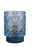 Pauleen Lampe à poser Chic Glamour E14 2700K 15lm 0,4W Bleu glace Lampe de table en verre bleu à motif avec base noire, éclairage LED décoratif pour intérieur