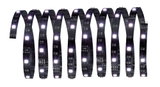 Black LED strip with white lights for flexible lighting and decorative use