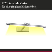 Moderne LED-Bilderleuchte aus gebürstetem Edelstahl mit 120° Ausstrahlwinkel für Wandbeleuchtung
