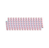 Flexibele LED-strip met rode LEDs op witte basis voor decoratieve verlichting en sfeer.