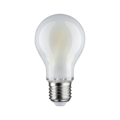 Klassische matte Glühbirne mit E27-Fassung aus Glas und Metall für energiesparende Beleuchtung