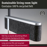 Sustainable living room light with 100% recycled grey felt reducing background noise and eco-friendly