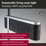 Sustainable living room light with 100% recycled grey felt reducing background noise and eco-friendly