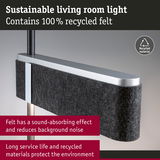 Sustainable living room light with 100% recycled grey felt reducing background noise and eco-friendly
