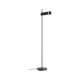Zwarte vloerlamp met vilten rechthoekige kap en metalen voet voor moderne woonkamerverlichting