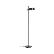 Lampadaire noir avec abat-jour rectangulaire en feutre et base en métal pour éclairage moderne