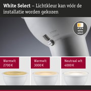 Witte LED-spot met instelbare lichtkleur van 2700K tot 4000K voor flexibele verlichting