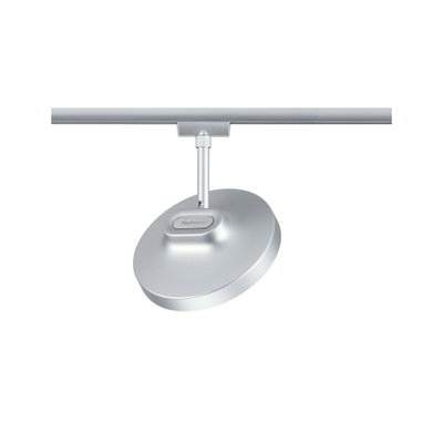 Sølvfarvet metal LED-skinne med justerbar spot til moderne indendørsbelysning