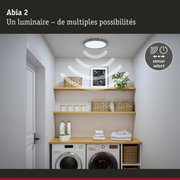 Panneau LED Abia 2 White Select Détecteur de mouvement crépusculaire (HF) rond 400mm 16W 1400lm White Select Chrome mat