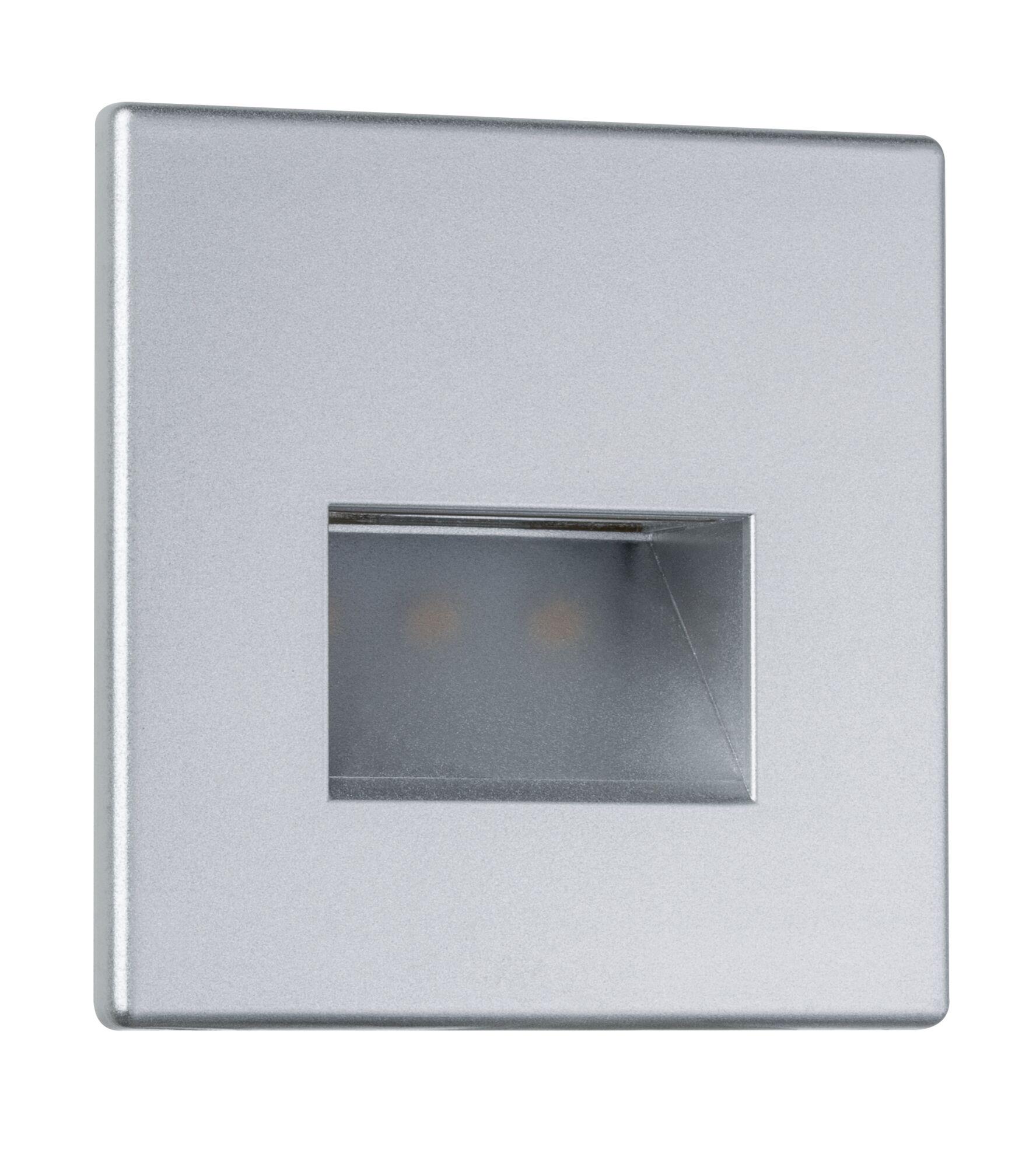 Square silver aluminium LED wall recessed light with modern design for indoor lighting