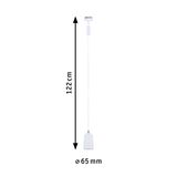 Câble de suspension blanc de 122 cm de long et 65 mm de diamètre pour éclairage LED