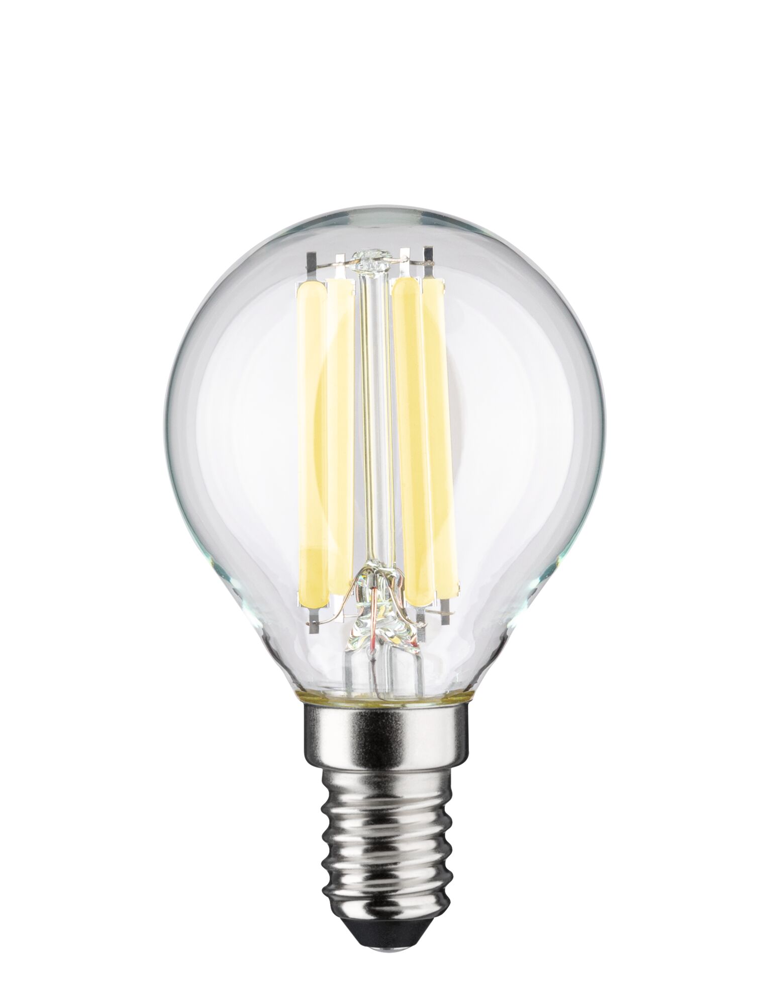 LED-pære med klart glas og E14-fatning, varm hvid belysning til energibesparende brug