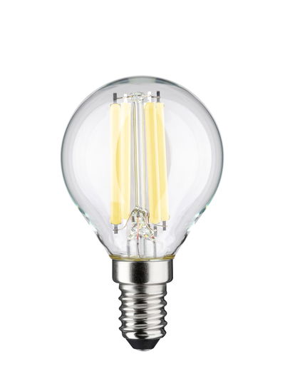 LED-pære med klart glas og E14-fatning, varm hvid belysning til energibesparende brug