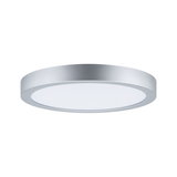 Rundes LED-Deckenlicht aus silbernem Aluminium mit weißem Diffusor für moderne Raumbeleuchtung