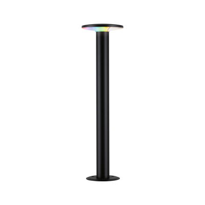 Zwarte LED-buitenlamp met RGB-kleurverandering en rond ontwerp voor tuin en terras