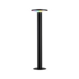 Lanterne LED extérieure noire avec changement de couleur RVB et design rond pour jardin et terrasse