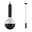 Neordic Pendant luminaire Kine E27 max. 60W Black dimmable Metal Modern black pendant light with semi-transparent glass and fabric cable for stylish room lighting