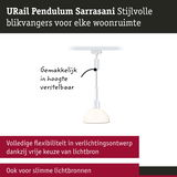 URail Pendulum Sarrasani witte hanglamp met in hoogte verstelbare pendel en flexibele lichtbron