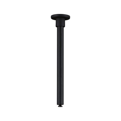 Black metal ceiling extension for LED lights, minimalist design for modern lighting solutions