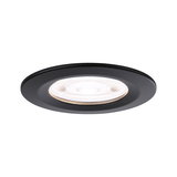 Schwarzer LED-Einbaustrahler aus Metall mit klarem Glas für moderne Innenbeleuchtung