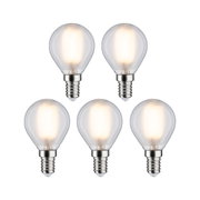 Vijf heldere LED-lampen met E14-fitting en warm wit licht voor energiezuinige verlichting