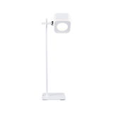 Lampe de bureau LED blanche moderne en métal avec tête carrée réglable pour bureau et maison
