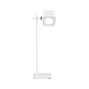 Modern white metal LED desk lamp with adjustable square light head for office and home use