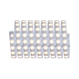 Flexible LED strip light with warm white glow for versatile indoor lighting applications.