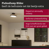 Moderne plafondlamp Hildor met elegant ontwerp en uniforme verlichting in zwart-wit uitvoering