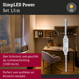 Warmwit LED-lichtset 1,5 m met bediening voor meubel- en ruimteverlichting