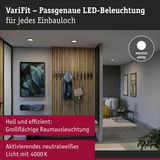 Modernes Wohnzimmer mit passgenauer LED-Deckenbeleuchtung in neutralweißem Licht 4000K für effiziente Raumausleuchtung