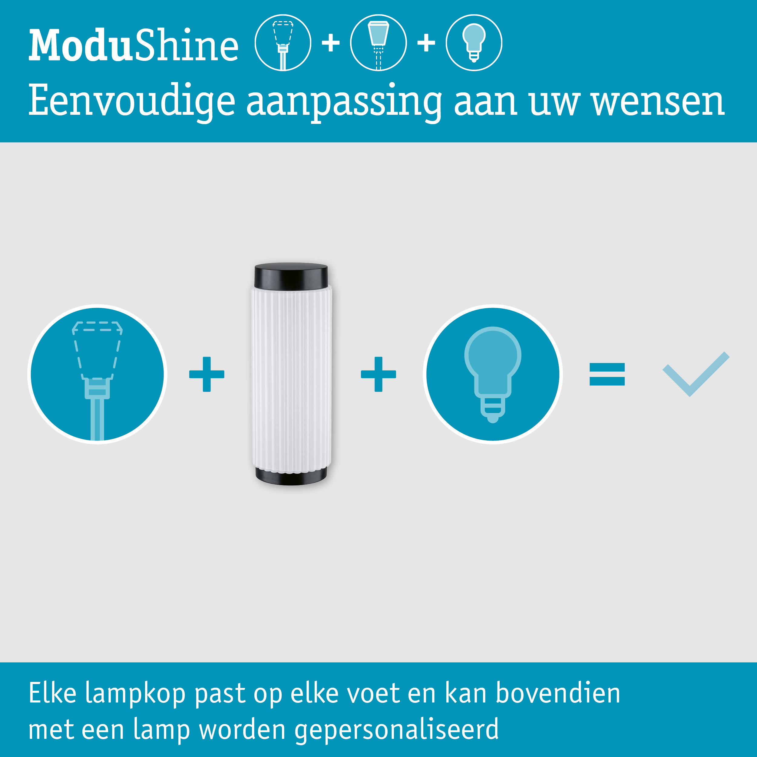 ModuShine Kap Zerava IP44 cilindrisch Antraciet/Helder