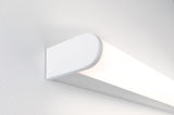 Moderne witte LED-wandlamp met afgeronde rand van metaal voor binnenverlichting
