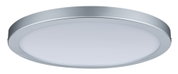 Rundes LED-Deckenlicht aus silbernem Metall mit weißem Diffusor für moderne Raumbeleuchtung