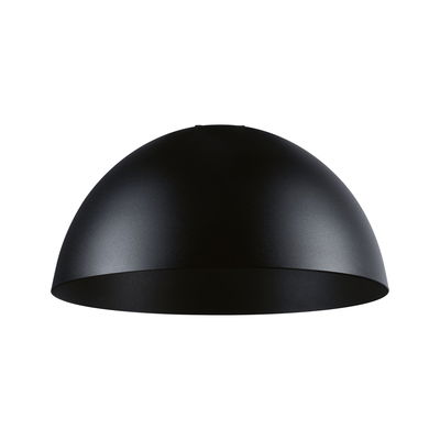 Matte black half-dome metal lamp shade for modern indoor lighting design