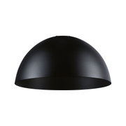Matte black half-dome metal lamp shade for modern indoor lighting design