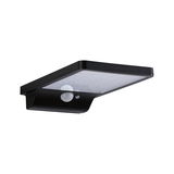 Black LED outdoor wall light with motion sensor and rectangular design for energy-efficient lighting