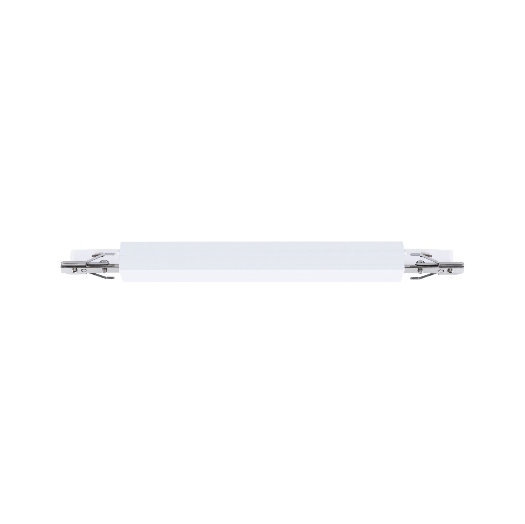 Weißes LED-Einbauprofil aus Aluminium mit Metallklammern für moderne Lichtinstallationen