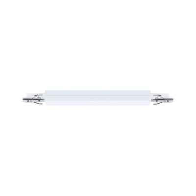 Weißes LED-Einbauprofil aus Aluminium mit Metallklammern für moderne Lichtinstallationen