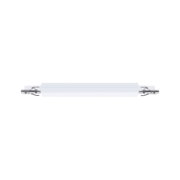 Weißes LED-Einbauprofil aus Aluminium mit Metallklammern für moderne Lichtinstallationen