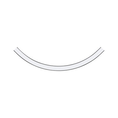 Curved white LED light strip with black edge for flexible lighting applications