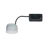 Compacte witte LED-inbouwspot met zwarte kabel voor moderne verlichtingsoplossingen